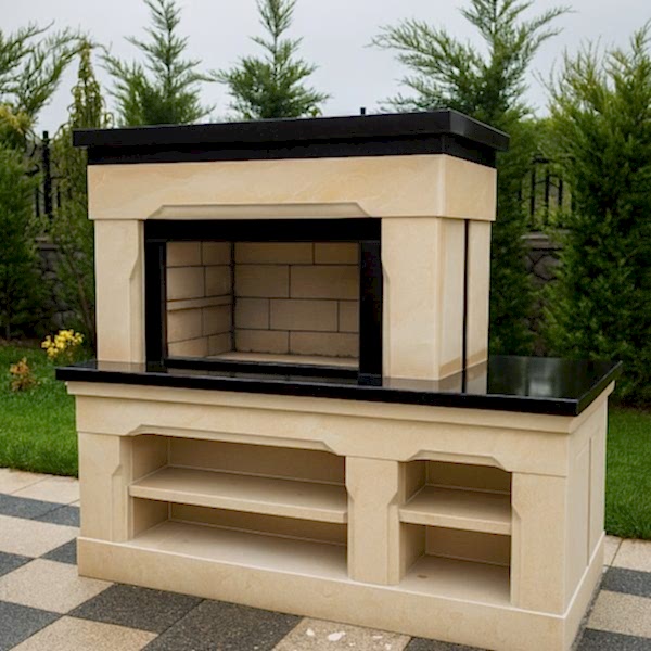 Barbekü Model 11-1 Şık ve dayanıklı taş kaplama modern barbekü modeli