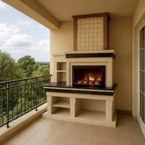 Barbekü Model 14-2 Modern çizgilere sahip şık ve dayanıklı lüks balkon barbekü