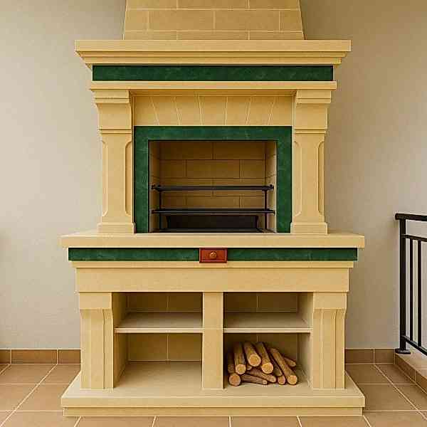 Barbekü Model 15-2 Modern taş barbekü Model 15 – balkon ve teras için şık barbekü tasarımı