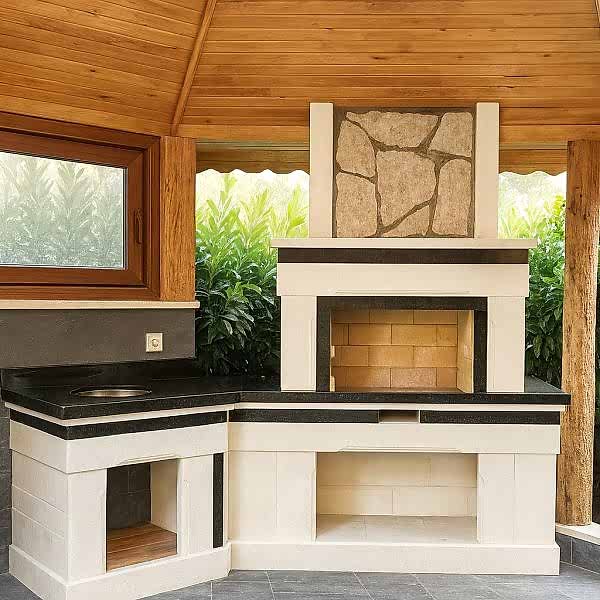 Barbekü Model 21-1 Teras barbekü model 21 ön görünüm