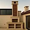 Barbekü Model 8-2 Balkon barbekü modelleri – Barbekü Model 8 taş kaplama ve tuğla görünümlü baca