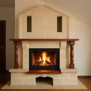 odunlu-somine-model-1-1 Odunlu şömine modelleri arasında klasik tasarım örneği